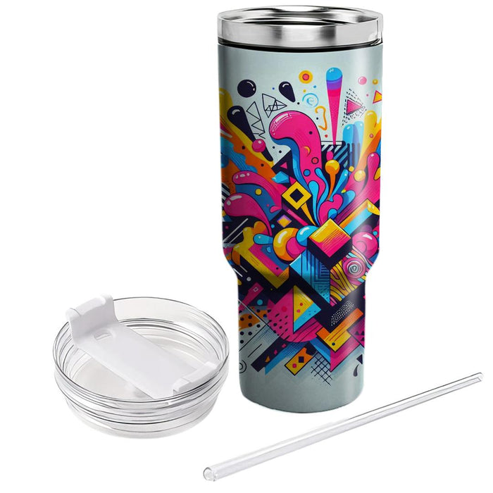 Vibrant Retro Splash  Tumblers For Gifts