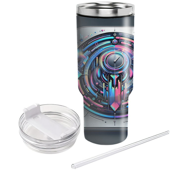 Time Traveler's Festivity - A Futuristic New Year  Travel Tumblers