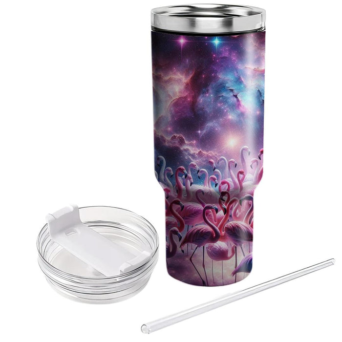 Galactic Flamingo Fantasy  Tumbler Cups