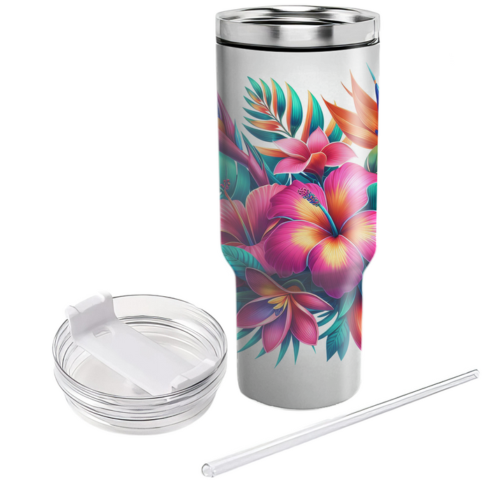 Tropical Paradise Escape  Tumblers With Lids