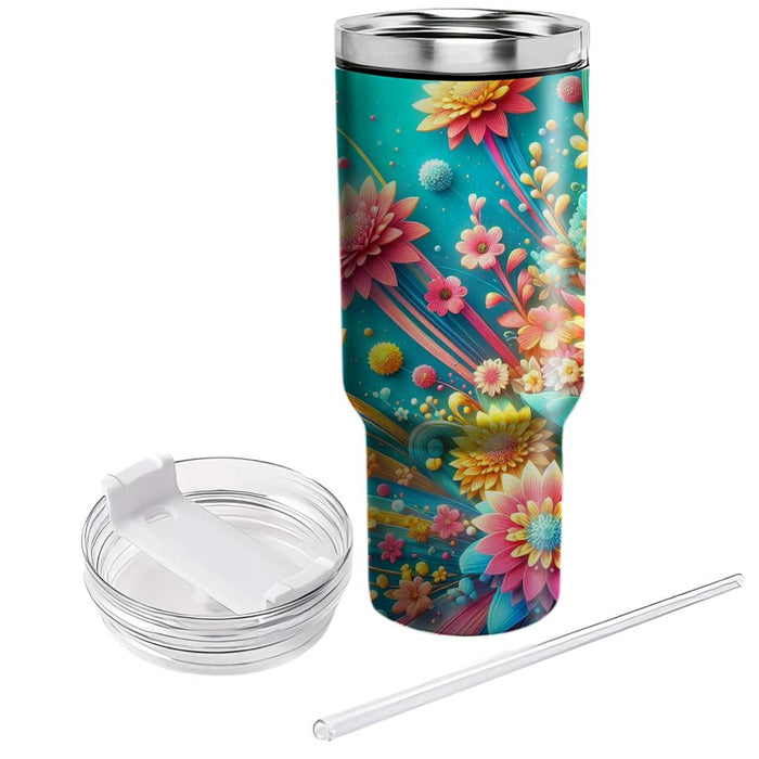 Retro Floral Fiesta  Travel Tumblers