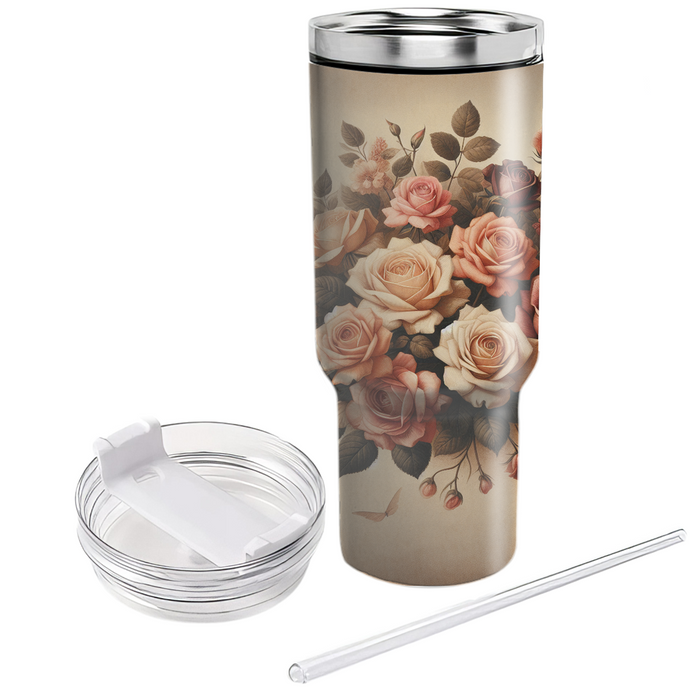 Rustic Roses  Custom Tumblers