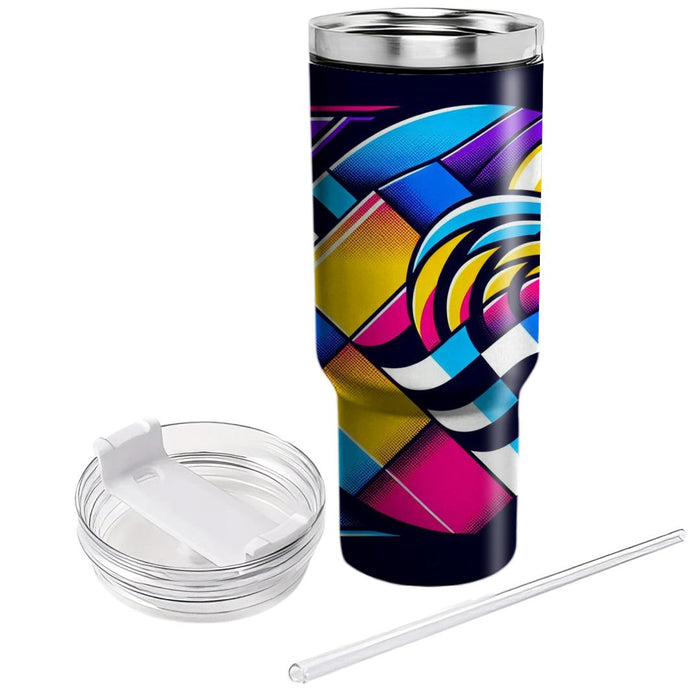 Bold Retro Checkers  Travel Tumblers