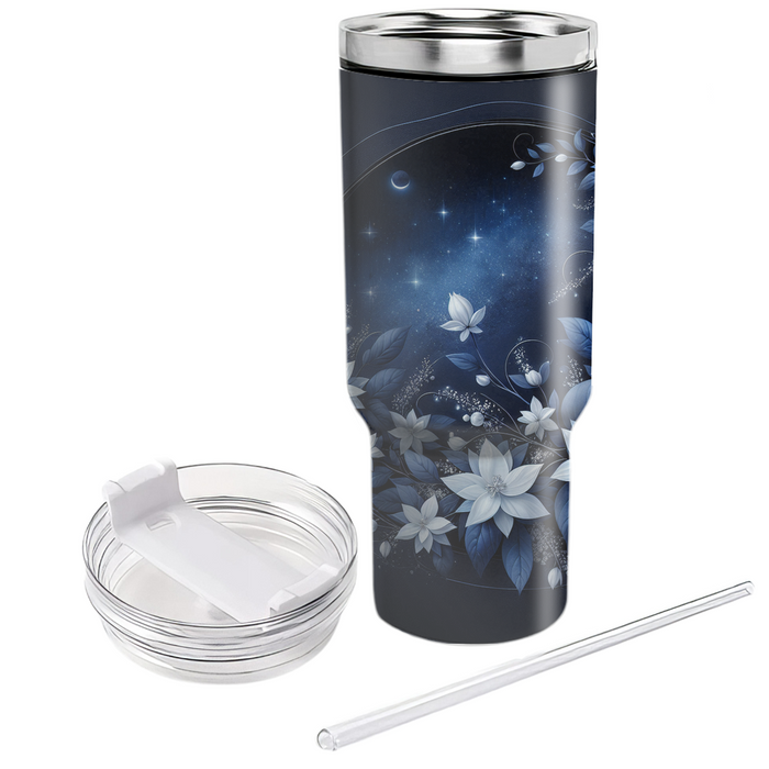 Midnight Floral Dream  Travel Tumblers