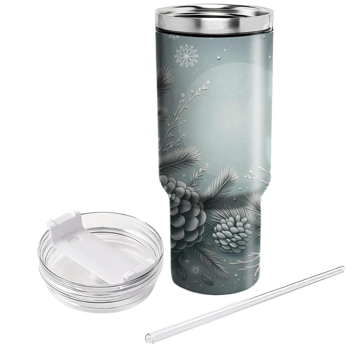 Winter Pine Cone Serenity  Travel Tumblers