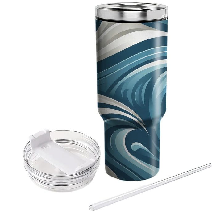 Sleek Wave Pattern  Personalized Tumblers