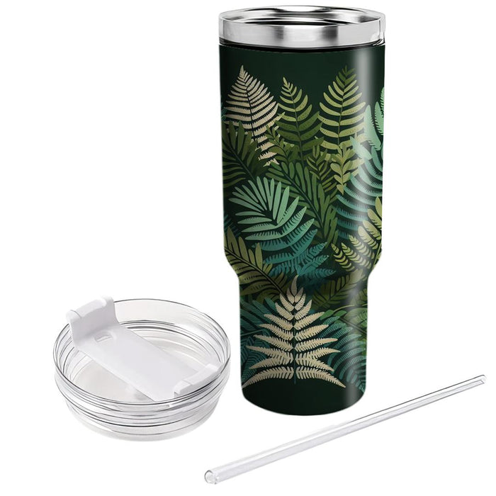 Earthy Fern Fantasy  Unique Tumblers