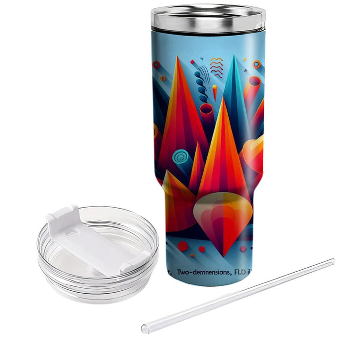 Bold Geometric Cones  Travel Tumblers