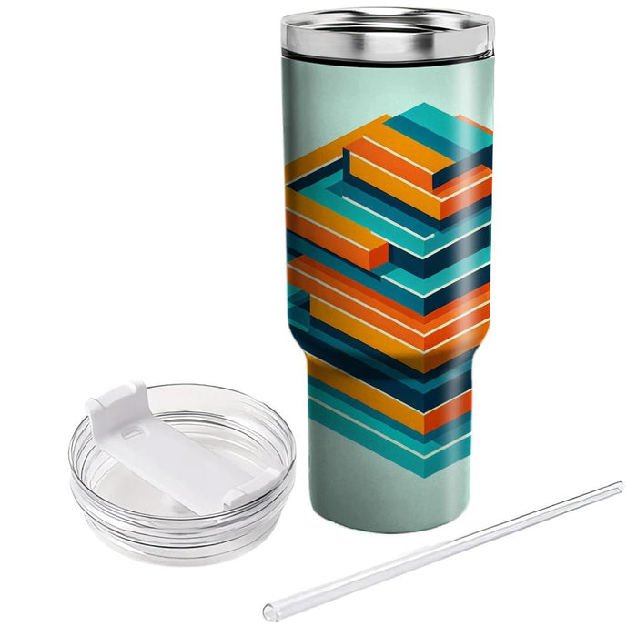 Bold Geometric Layering  Custom Tumblers