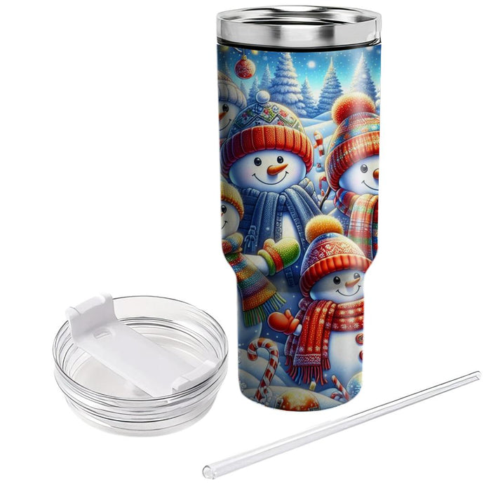 Winter Snowman Celebration  Insulated Tumblers