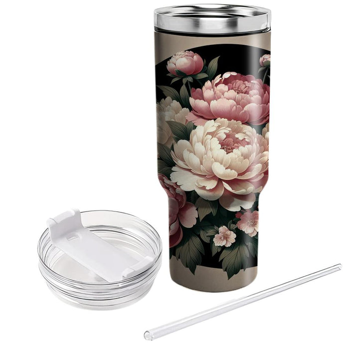 Vintage Peony Reverie  Tumbler Cups