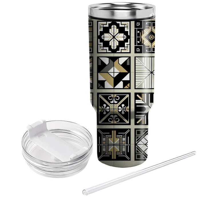 Chic Art Deco Tiles  Travel Tumblers