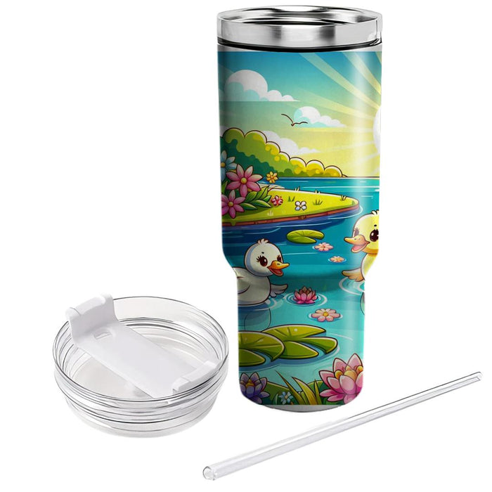 Whimsical Duck Pond  Decorative Tumblers