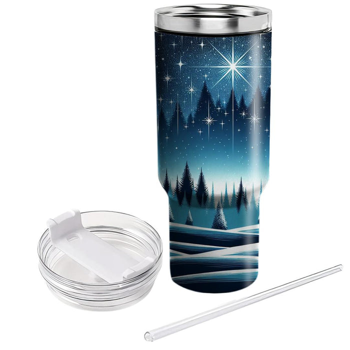 Winter Snowy Night Sky  Tumblers With Lids