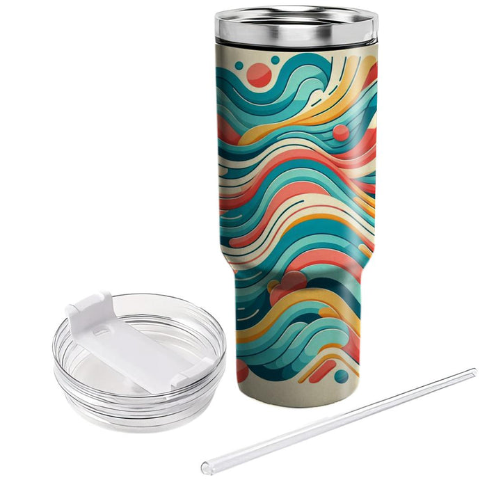 Dynamic Waves And Curves  Travel Tumblers