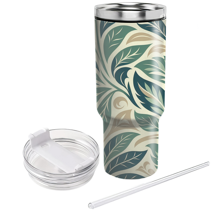 Artistic Leaf Pattern  Decorative Tumblers