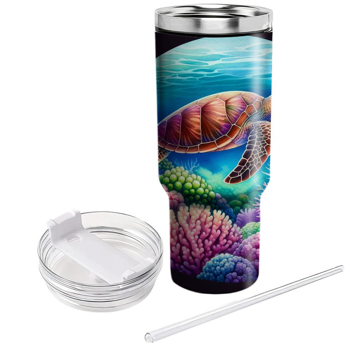 Artistic Turtle Dreams  Travel Tumblers