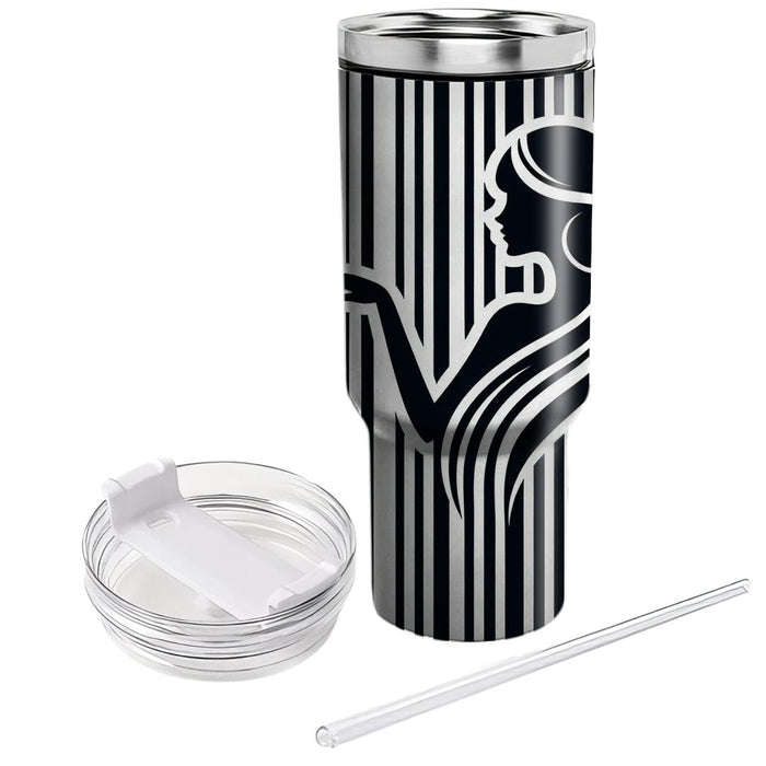 Chic Vertical Stripes  Decorative Tumblers