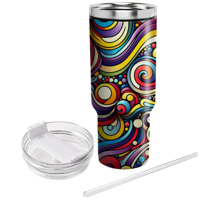 Retro Rainbow Daze  Unique Tumblers