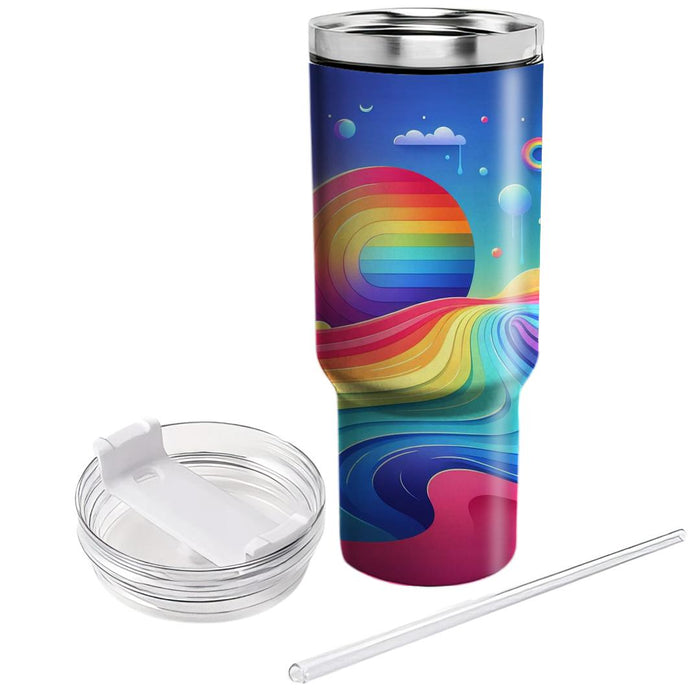 Whimsical Rainbow  Unique Tumblers