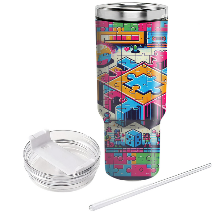 Classic Game Night Puzzle Custom Tumblers