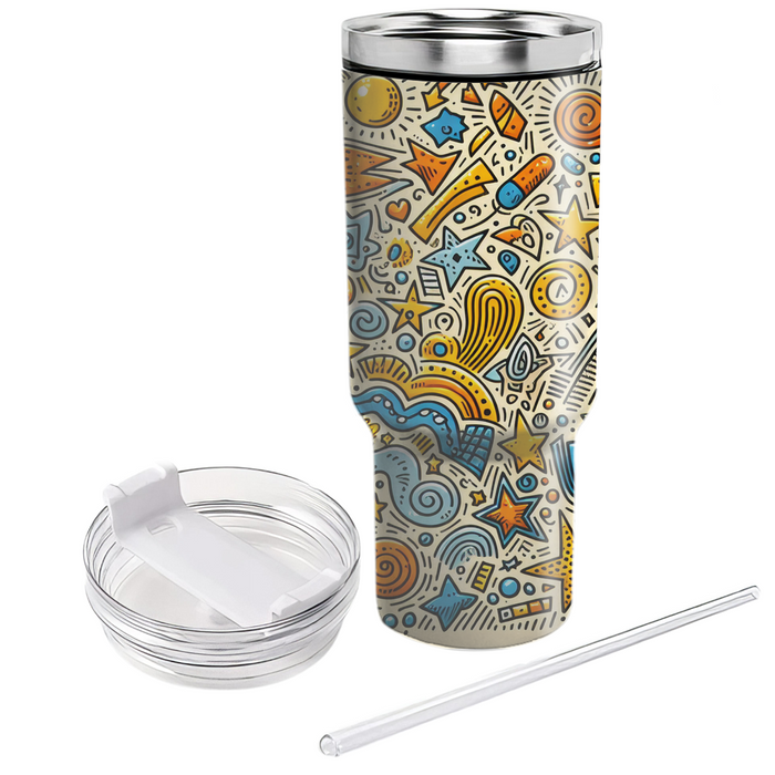 Abstract Doodle  Tumbler Cups