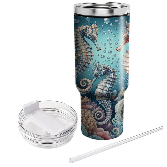 Undersea Seahorse Ballet  Personalized Tumblers