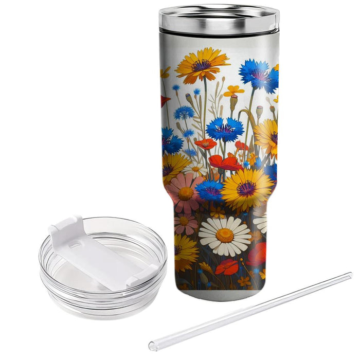 Vibrant Wildflower Field  Unique Tumblers