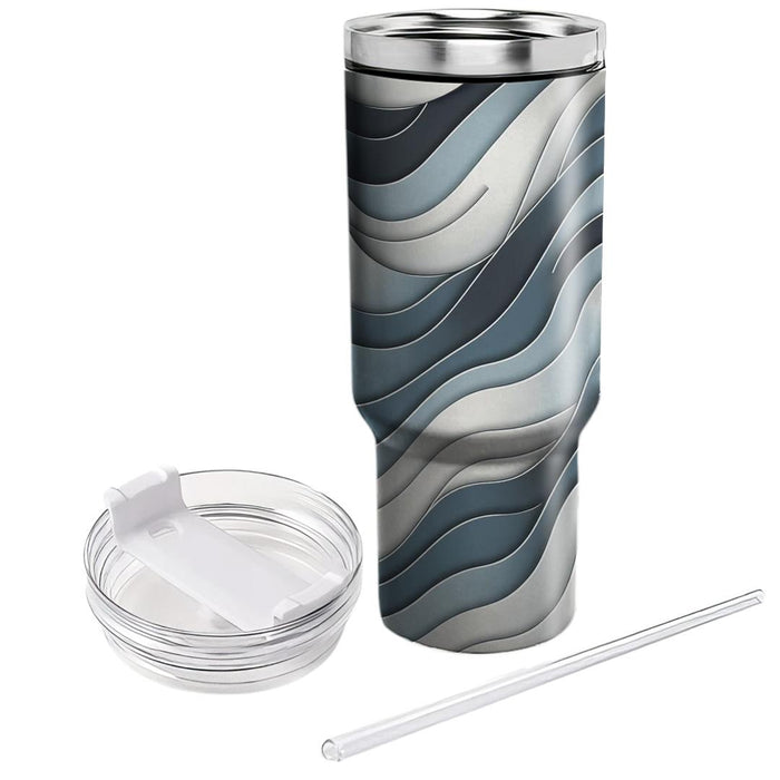 Sleek Geometric Wave  Custom Tumblers