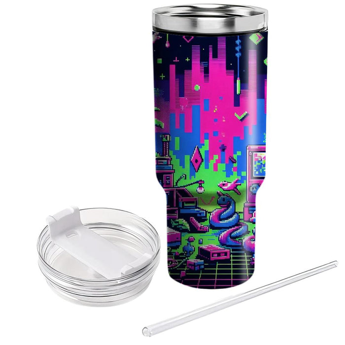 Retro Gaming Glitch  Custom Tumblers