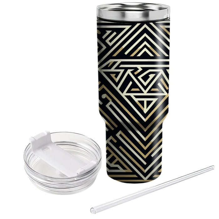 Geometric Diamond Maze  Travel Tumblers