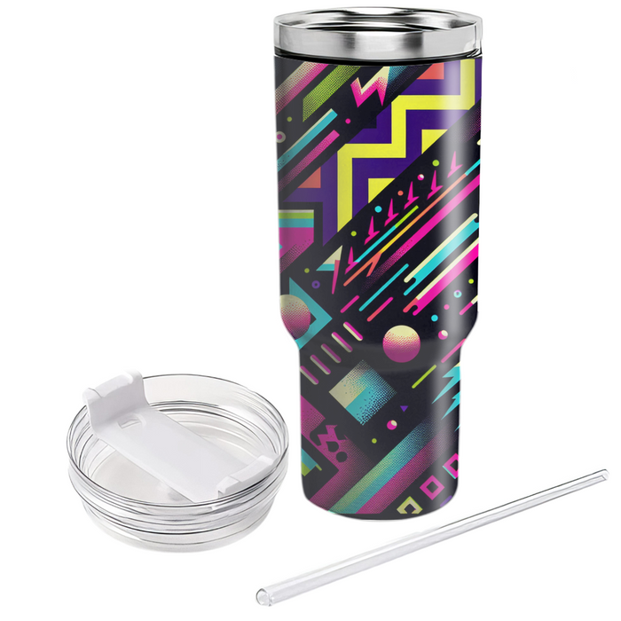 Bold Patterns And Neon Lights  Personalized Tumblers