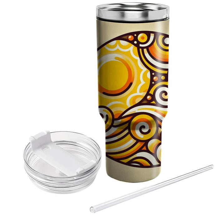 Sunshine Retro Swirls  Insulated Tumblers