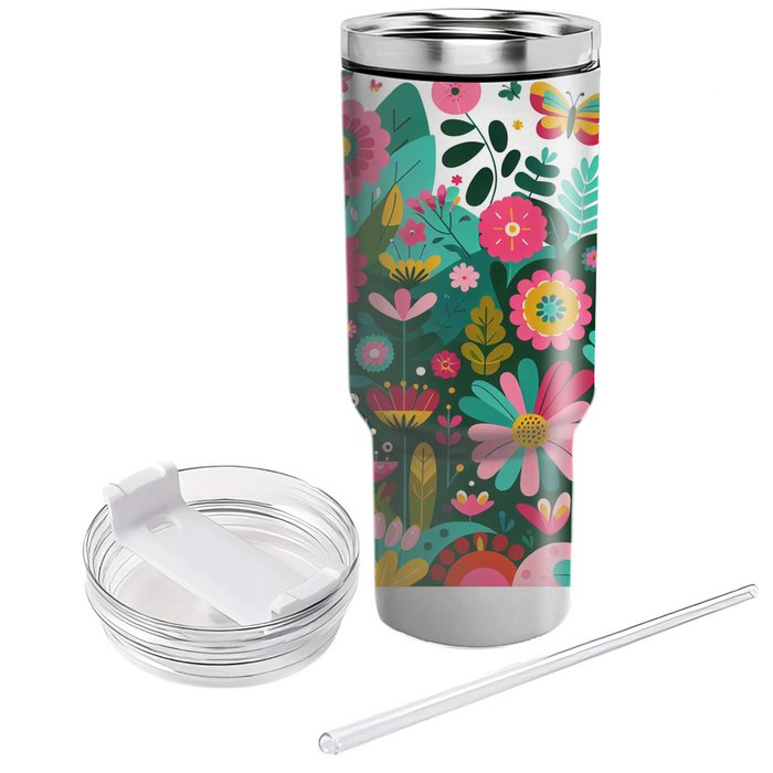 Whimsical Garden Travel Tumblers