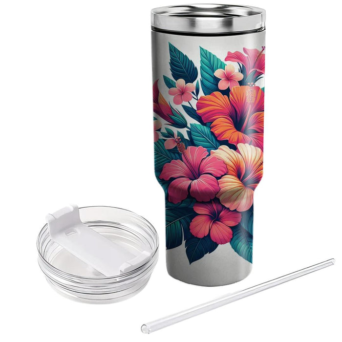 Vibrant Floral Explosion  Unique Tumblers