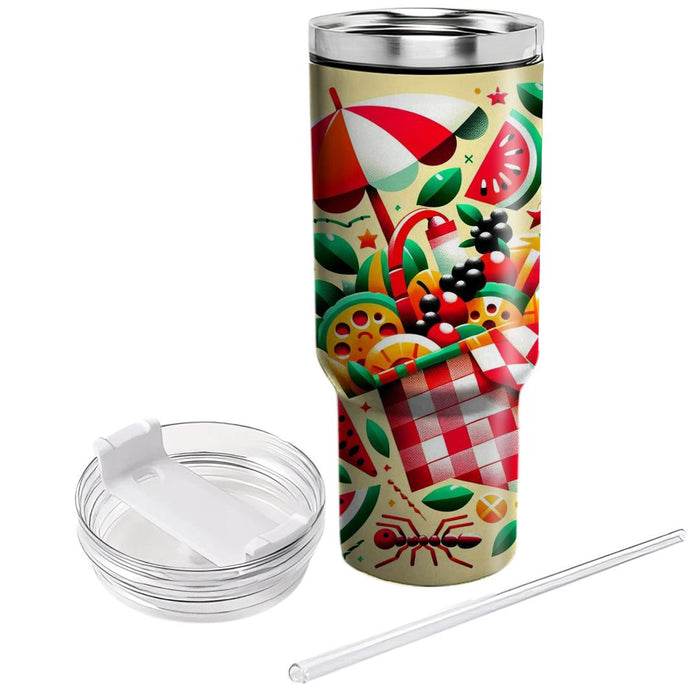 Vintage Summer Picnic  Tumbler Cups