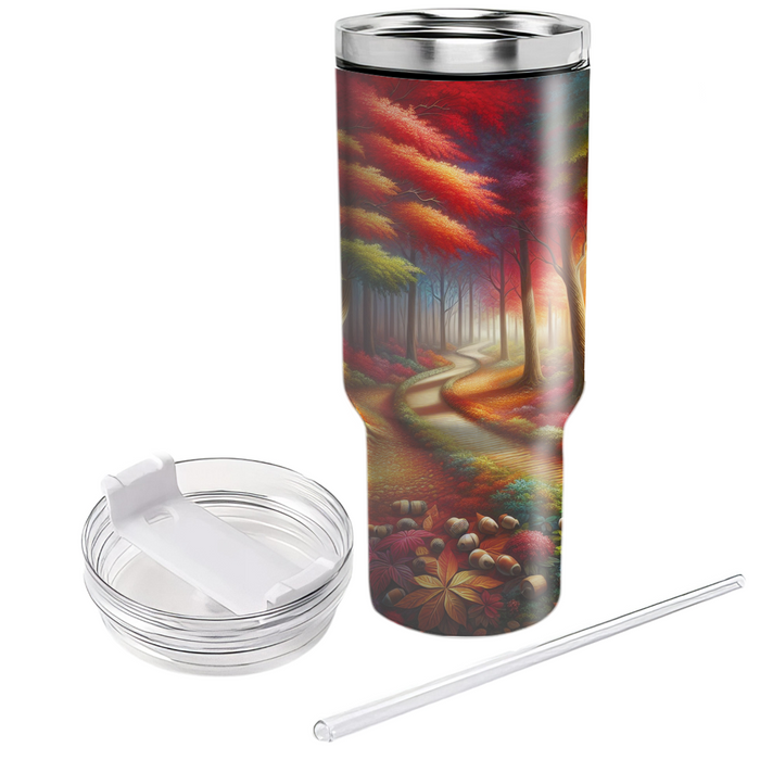 Autumn Forest Path  Travel Tumblers