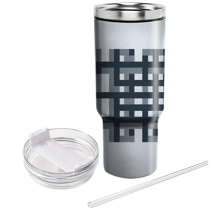 Simple Crosshatch Pattern  Personalized Tumblers