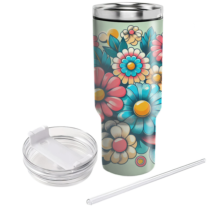 Retro Floral Patterns  Custom Tumblers