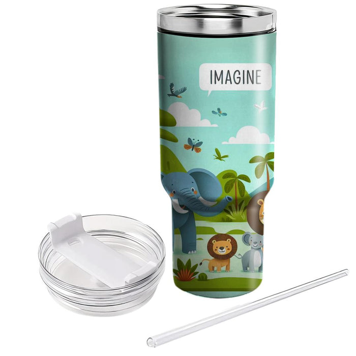 Whimsical Safari Adventure  Custom Tumblers