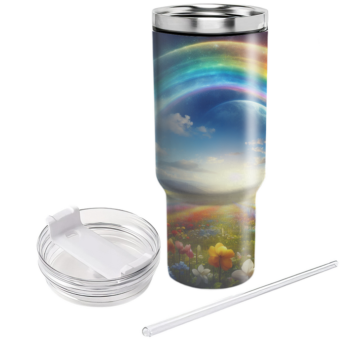 Spring Rainbow Wishes  Personalized Tumblers