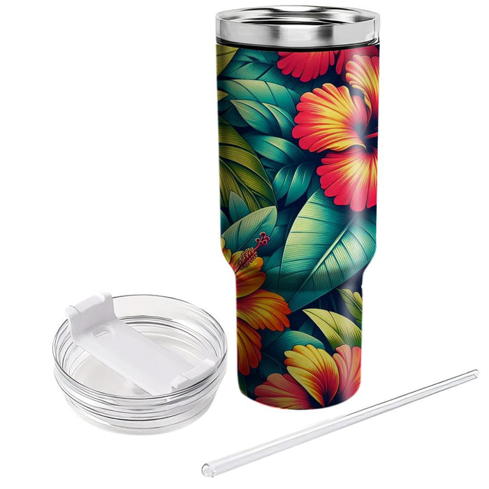 Vivid Tropical Blooms  Insulated Tumblers