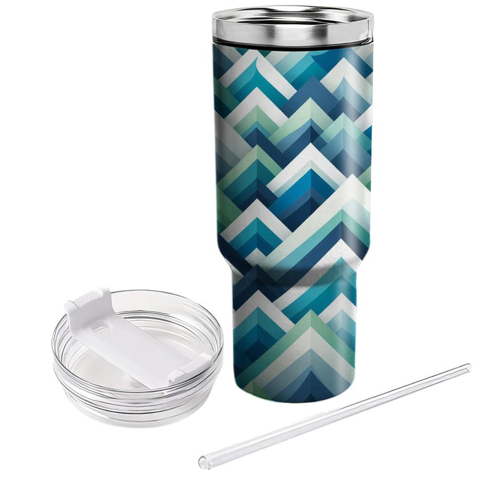 Triangular Mosaic Wave  Decorative Tumblers