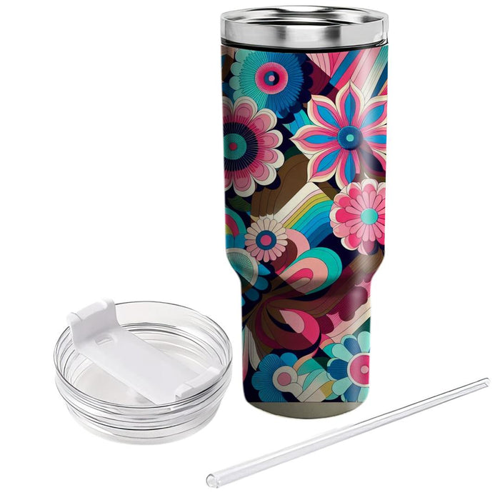  Floral Burst  Tumblers With Lids