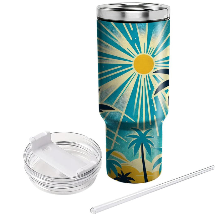 Sunny Day Palm  Tumblers With Lids