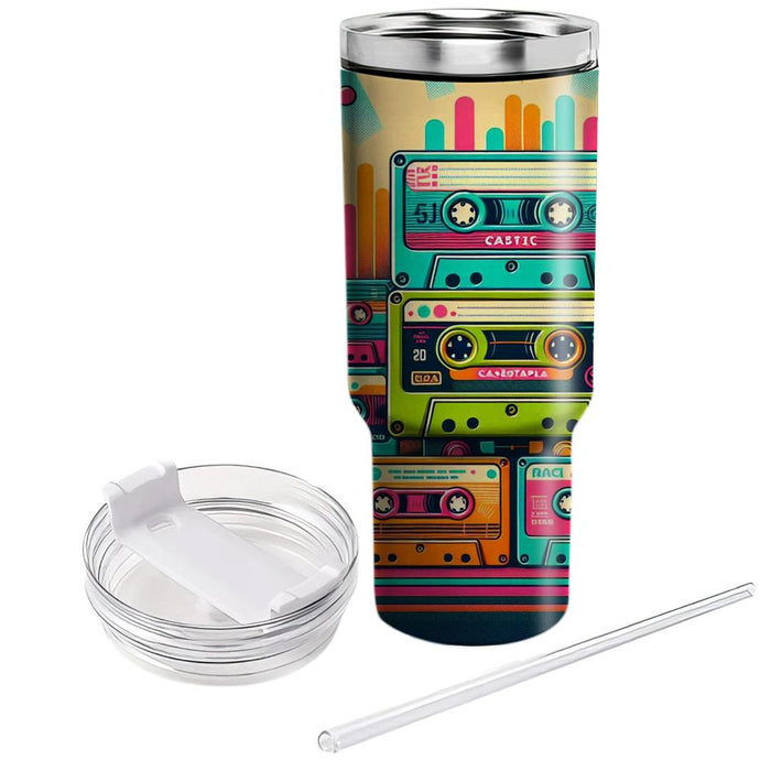 Vintage Cassette Groove  Tumbler Cups