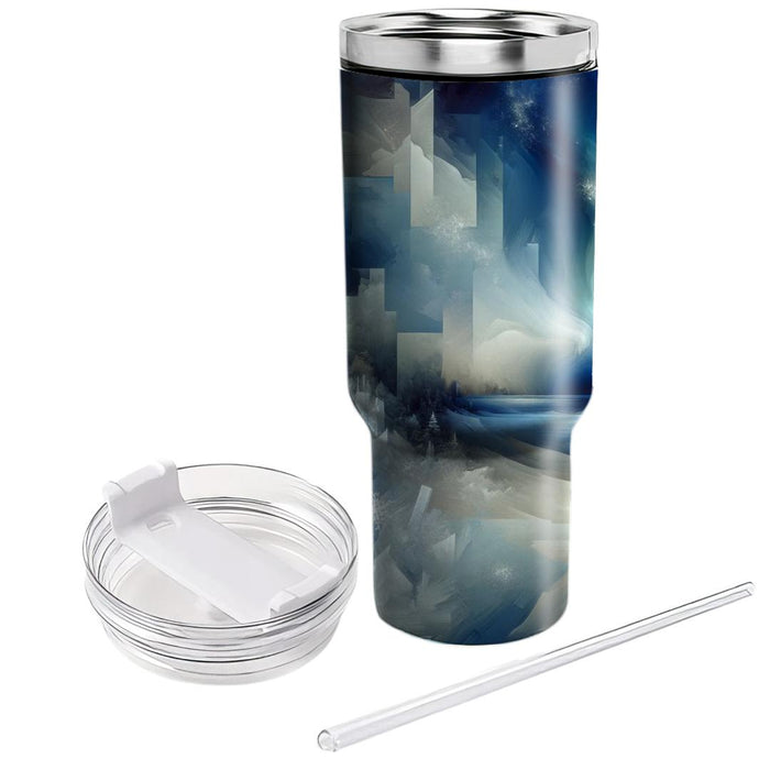 Winter Glacier Tundra  Travel Tumblers