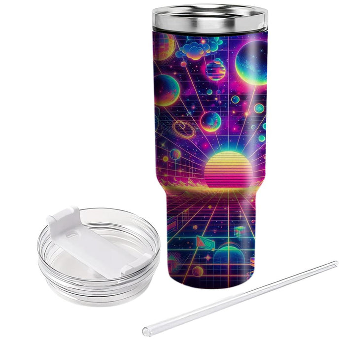 Vaporwave Cosmos  Decorative Tumblers