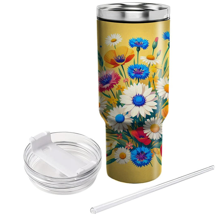 Sunny Wildflower  Unique Tumblers