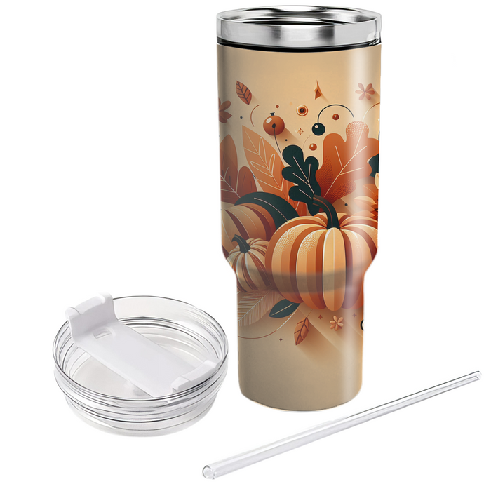 Whimsical Harvest - Eclectic Thanksgiving  Tumbler Cups